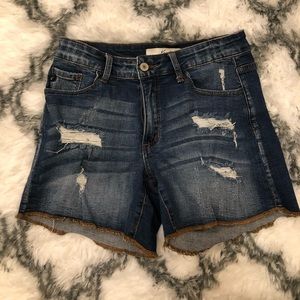 Kancan ripped jean shorts